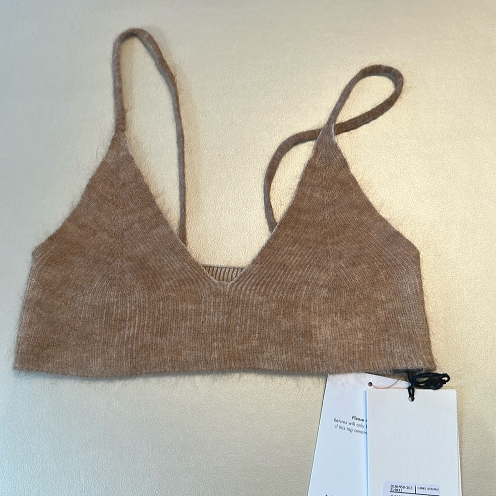 jacquemus Bralett cashmere beige ribbed